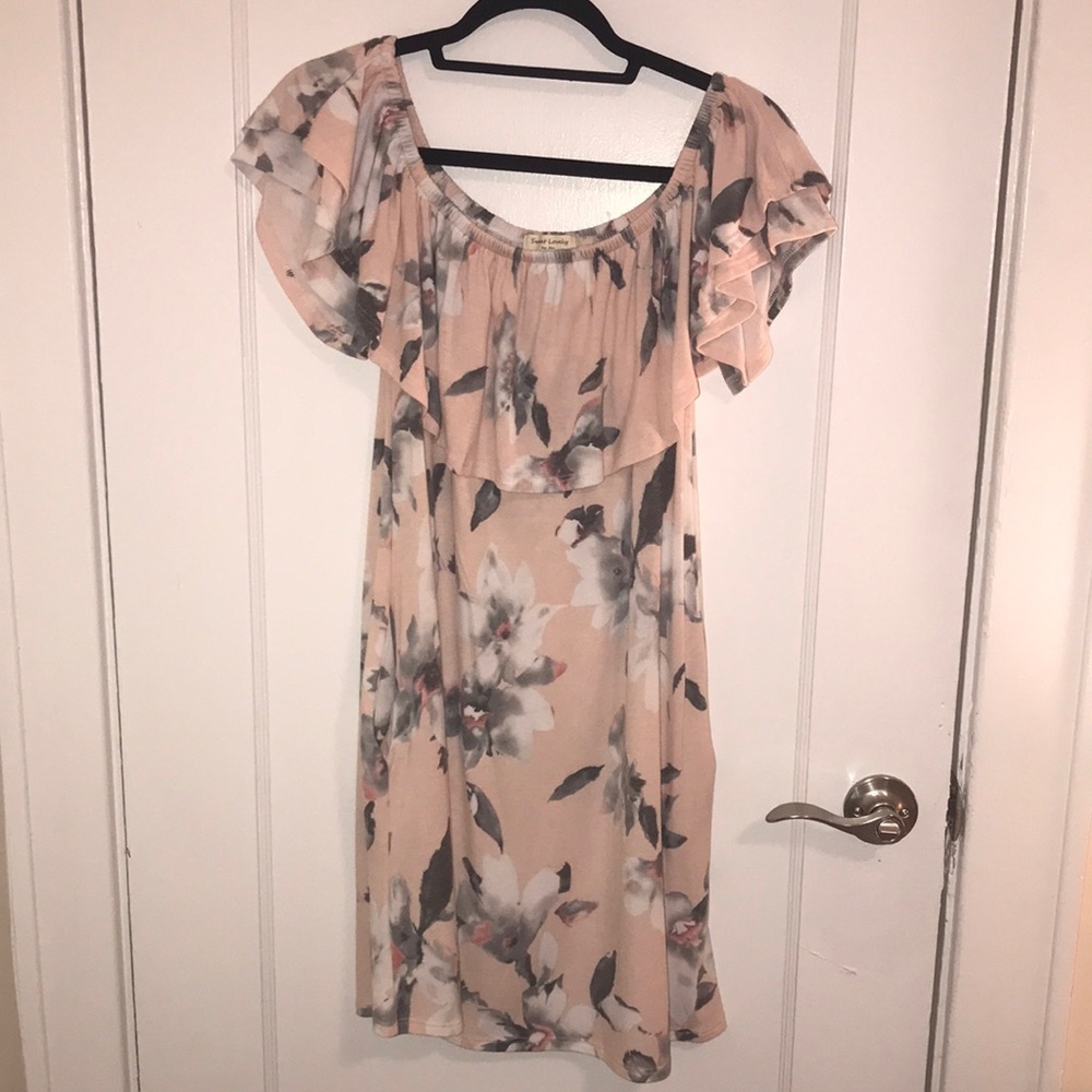 Mini Floral Off the Shoulder Dress